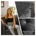 thumbnail image 5 of Koby Home 70" Loveseat Sofa with Wood Frame, Mid Century Modern Couch 2 Seater, Faux Leather Love Seat for Small Spaces Charcoal Black, 5 of 8