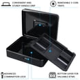 thumbnail image 3 of Caja KYODOLED de metal con cerradura de combinación de 30 x 24 x 9 cm, color negro, 3 of 8