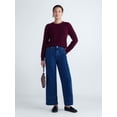 thumbnail image 2 of Free Assembly Women's and Women's Plus Cashmere Cable Knit Sweater with Puff Sleeves, Midweight, Sizes XS-4X, 2 of 5