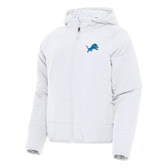 Women's Antigua White Detroit Lions Universe Full-Zip Hoodie Jacket