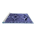 thumbnail image 2 of Ahgly Company Machine Washable Indoor Square Southwestern Blue Country Area Rugs, 7' Square, 2 of 4