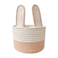 thumbnail image 2 of Yhmxh Large Easter Basket Toy Storage Basket, Long Bunny Ears Baskets for Storage Organizing Cute Personalized Woven Cotton Rope Storage Bins Egg Hunt Baskets for Party Gifts Toy, 2 of 6