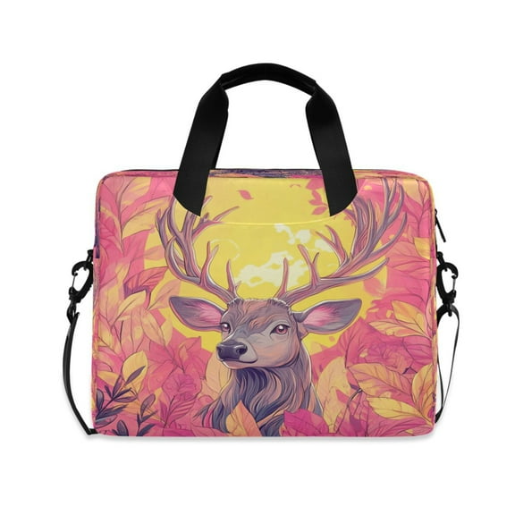 16" Laptop Tote Bag Laptop Sleeve Case Computer Briefcase for Work & Travel Deer with Massive Antlers