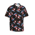 thumbnail image 2 of Daiia Surfing Santa Hawaiian Shirt for Men Gentle Cotton Regular Short Sleeve Casual-Large, 2 of 9