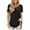 11 Black, variant on LETDIOSTO Women's Plus Size Tops Short Sleeve Shirts Lace Pleated Tunic Causal Tee Blouses M-4XL