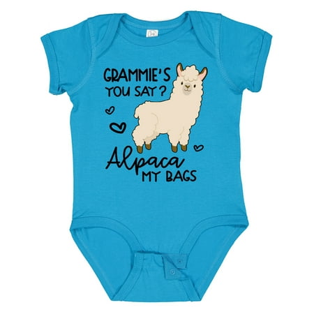 

Inktastic Grammie s You Say Alpaca My Bags Gift Baby Boy or Baby Girl Bodysuit