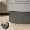 thumbnail image 6 of HOMCOM - Concrete Finish Round Side Table with 4 Adjustable Feet, Lightweight for Indoor & Outdoor, Gray | Ideal for Various Spaces & Uses, 6 of 10