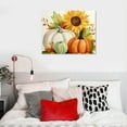 thumbnail image 5 of PRATYUS  Pumpkin Sunflower and Gourd Fall Farm Harvest, Canvas Wall Art, White 20x16in, 5 of 6