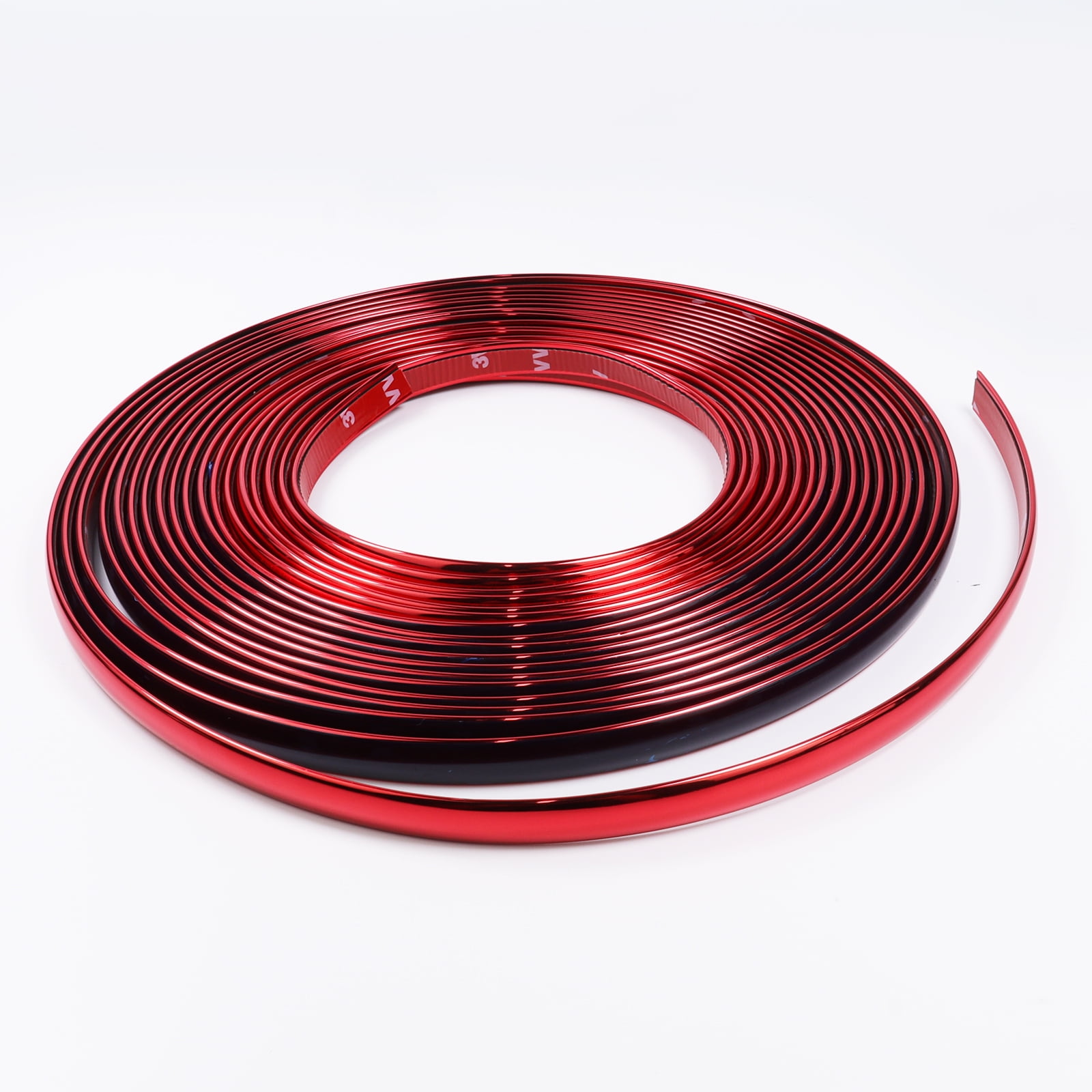 Automotive Chrome Trim Molding Car Side Body Chrome Trim Strip(Self Adhesive) 10FT Red