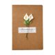 thumbnail image 1 of Tarjeta De Felicitación Con Flores Secas Diseño Ecológico Único Papel Kraft Marrón Reciclado Los Amantes De La Naturaleza Celebran Con Belleza Natural, 1 of 5