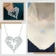 thumbnail image 4 of Collar Simulado Completo Circón Colgante Lujoso Micro-set Corazón Collares y Colgantes de alta, 4 of 8
