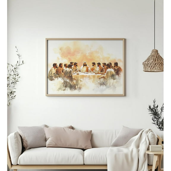 Last Supper Wall Art Poster Jesus Christ And His Apostles Canvas Prints Painting Picture Artwork Bedroom Home Religious Decor No Frame