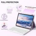 thumbnail image 4 of Kenke Case for iPad (A16) 11th Generation 11 inch 2025 with Keyboard,iPad 10th Generation 10.9 inch 2022 Detachable Bluetooth Keyboard Rechargeable,with Pencil Holder,Soft TPU Back Cover,Purple, 4 of 8