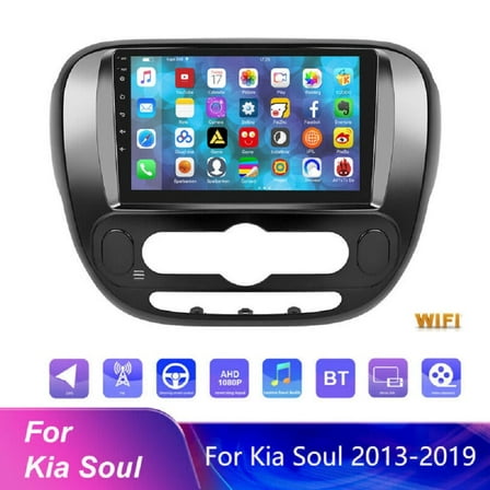 Zcargel For 2013-2019 Kia Soul Car Stereo Radio,  Apple CarPlay Android 12 Car Stereo with Android Auto 9'' Touch Screen Bluetooth Car Audio Receiver Support SWC GPS WiFi Backup Camera FM