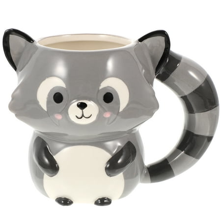 

Mug Cup Coffee Ceramic Tea Animal Water Cups Raccoon Gingerbread Latte 3D Drinking Shaped Porcelain Afternoon Espresso