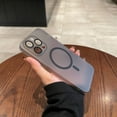 thumbnail image 5 of Solennerer Phone Case Applicable for IPhone 15promax Mobile Phone Case Ice Mist Magnetic Suction IPhone14 with Its Own Lens Film PC Matte Case, 5 of 7