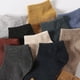 thumbnail image 5 of Calcetines náuticos de algodón de color liso para hombre, calcetines cortos, calcetines casuales para hombre, calcetines de algodón anticaída, 5 of 6