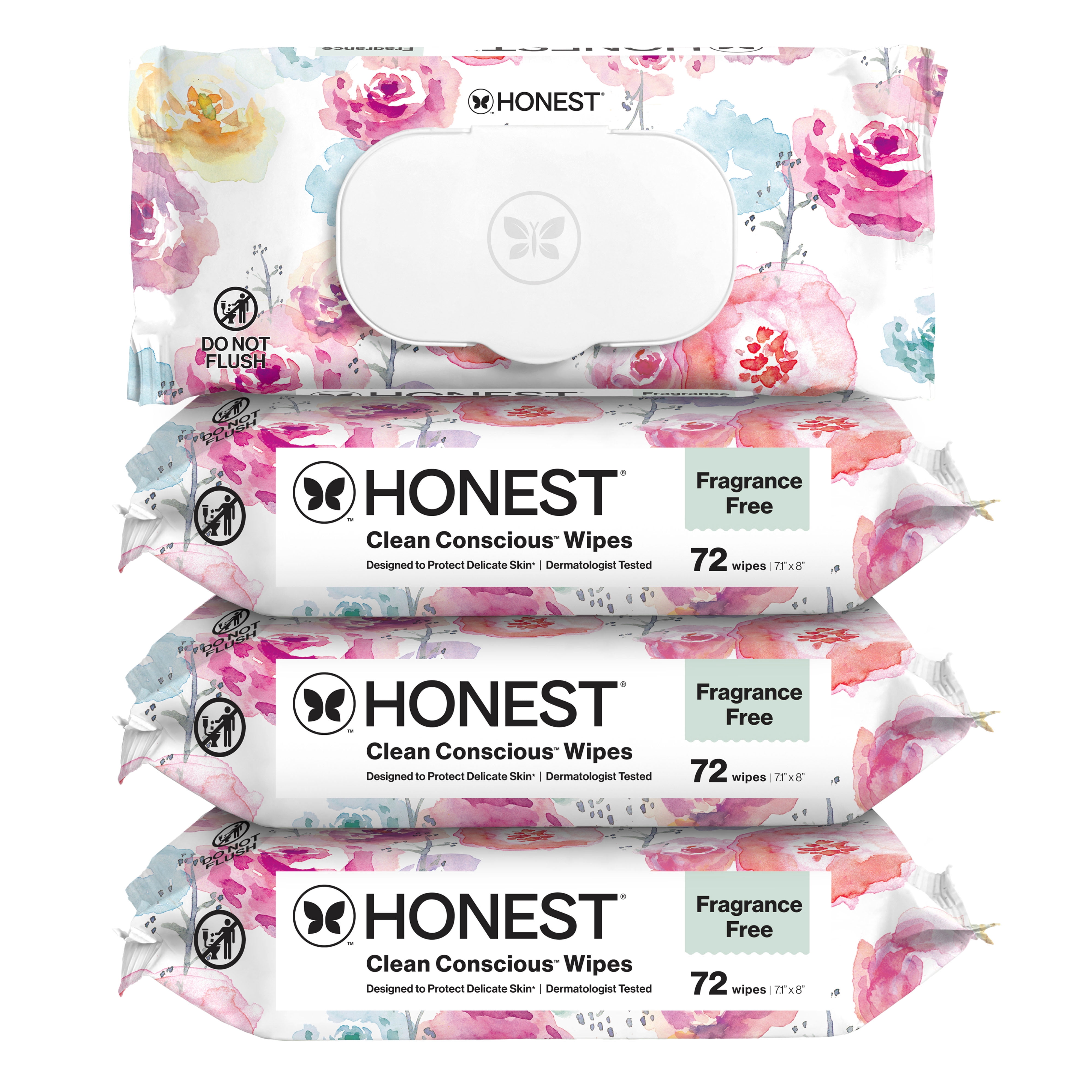 The Honest Company Clean Conscious Wipes, Rose Blossom, 288 Count