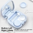 thumbnail image 3 of Travel Contact Lens Cases – Pink & Blue Kits with Mirror, Solution Bottle, Applicator & Remover Tools, 3 of 4