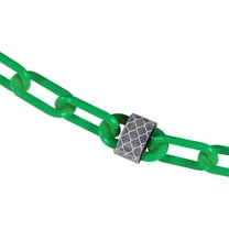 2 Inch x 100 Feet Green Reflective Plastic Safety Chain