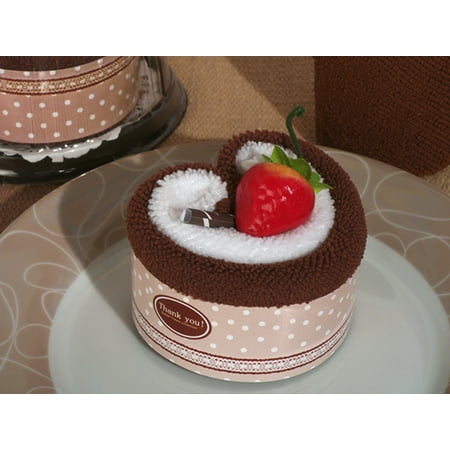 Sweet Treats Collection Chocolate heart shape cupcake towel