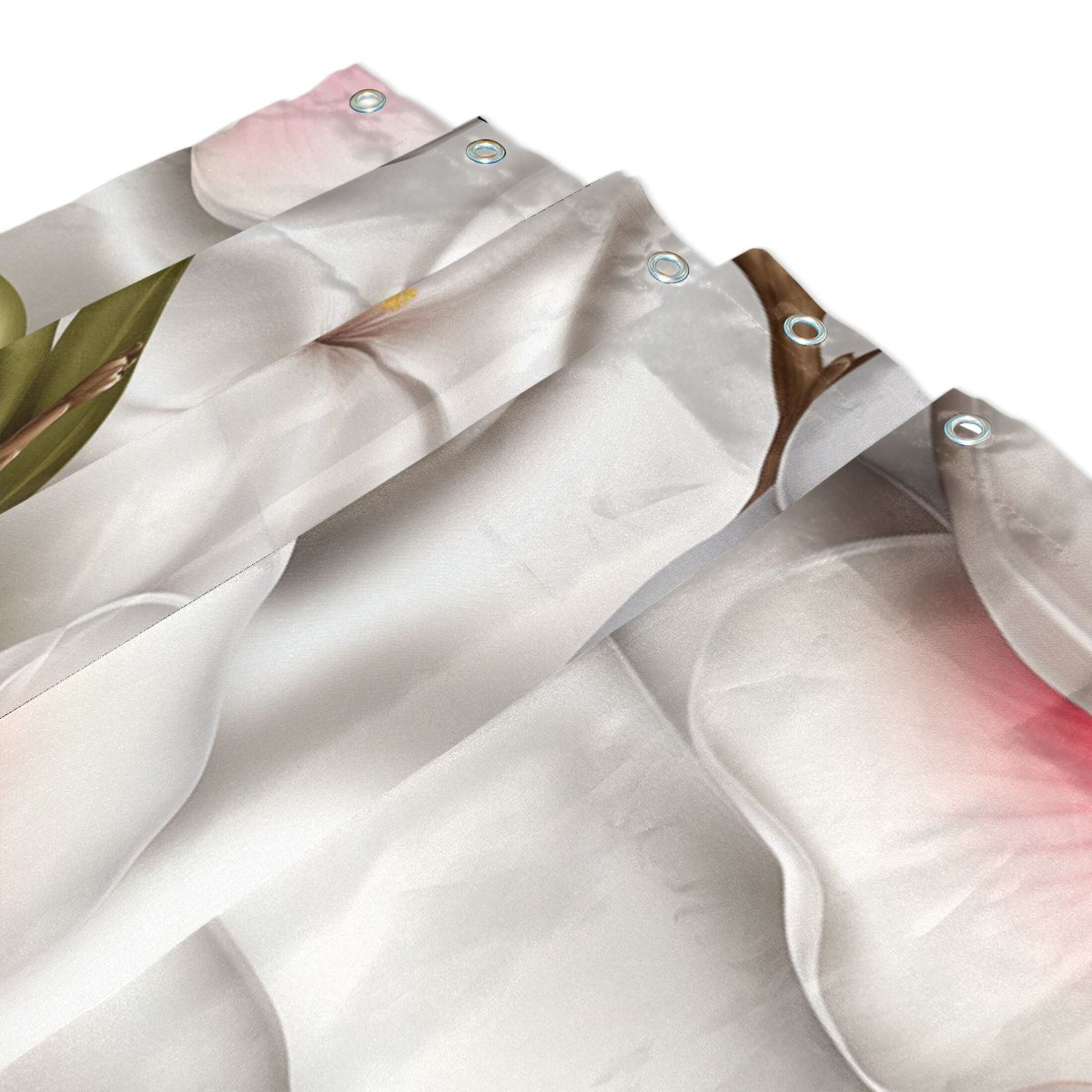 Botanical Garden Design Bathroom Accessory Sets Waterproof Shower Curtain with Anti-Slip Bath Mat Durable Combo