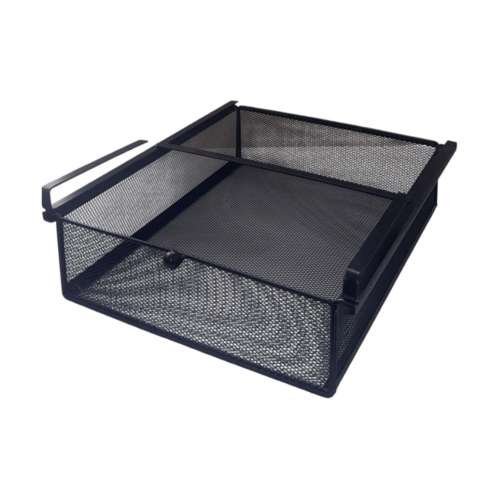 Kuntesetty Hanging Pullout Drawer Basket Slide in Basket Organizer for Home Pantry Dorm black Widen