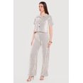 thumbnail image 2 of Women's Plisse Striped Wide Leg Pants, 2 of 4
