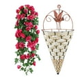 thumbnail image 2 of Simulation Rose Wall Hanging Set Fake Flowers Rattan For Shopping Malls Home Decor Garden Arrangement Flowers, 2 of 8