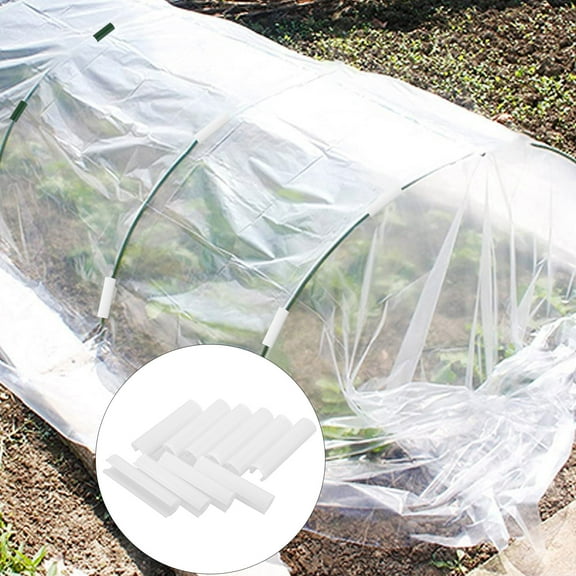 16pcs White PVC Greenhouse Clamps for Row Covers and Clips