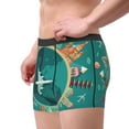thumbnail image 3 of Kdxio Men's Boxer Briefs with Around The Planet Print - Comfortable and Breathable Underwear for Everyday Wear, 3 of 7