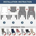 thumbnail image 6 of DanceeMangoos 2/4pcs Soild Color Dining Chair Cover Velvet Elastic Wingback Chair Covers High Back Sloping Armchairs Slipcover for Home Decor, 6 of 6