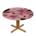 thumbnail image 3 of WYYP Floral Zen Flower Sakura Cherry Blossom VIII Asian Flowers for Picnic Dining Kitchen Farmhouse Round Tablecloth White, 3 of 8