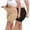 2 Packs: Black/Beige, variant on MANIFIQUE 3 Packs Plus Size Slip Shorts for Women Under Dress High Waisted Smoothing Shapewear Shorts