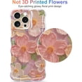 thumbnail image 3 of Oil Painting Flower Compatible with iPhone 12 Pro Max Case, with Bracelet Chain, Colorful Retro Floral Cute Curly Wave Frame Women Girls Cover for Apple 12 Pro Max (Pink), 3 of 12