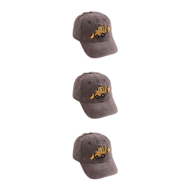 relayinert Sun Protection Baseball Cap For Kids – Stay Protected And Stylish Under Sun Breathable Polyester Kids Baseball Cap coffee 3Set