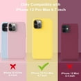 thumbnail image 6 of Compatible with iPhone 12 Pro Max Phone Case | Thickening Liquid Silicone | Anti-Scratch Microfiber Lining | Full-Body Duty Heavy Protection Case for iPhone 12 Pro Max Women Girls, Yellow, 6 of 12