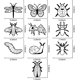 thumbnail image 2 of Kit de 20 atrapasoles de papel con diseño de mariposas, vitrales, libélula, caracol y abeja, con 32 papeles de seda para decoración de ventanas y fiestas., 2 of 8