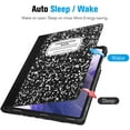 thumbnail image 4 of Fintie Case for Samsung Galaxy Tab S8+/S8 Plus 2022/S7 FE 2021/S7 Plus 2020 12.4 inch Tablet, Multi-Angle Stand Cover with Pocket Auto Wake/ Sleep , Built-in S Pen Holder, Composition Book, 4 of 8
