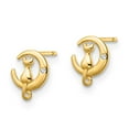 thumbnail image 2 of Finest Gold 14K Yellow Gold CZ Cat on the Moon Post Earrings, 2 of 3