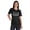 Black (Silver Glitter), variant on Officially Vaccinated T-shirt Tops For Women Graphic Crew Neck Tee Shirt