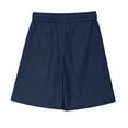 thumbnail image 4 of Big & Tall Summer Bermuda Shorts Athletic Casual Wide Leg Mens Shorts with Pocket Drawstring Waist Loose Workout Shorts Navy, 4XL, 4 of 6