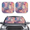 thumbnail image 2 of Zufioo Colorful Cloud White Horse Print Folding Car Windshield Sun Visor, Anti-ultraviolet Sun Visor, Suitable for Trucks, Vans Car Accessories-Small, 2 of 6