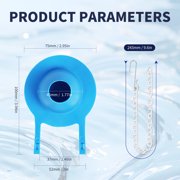 2 Inch Toilet Flapper Replacement, Toilet Stopper Kit with Adjustable Steel Chain Compatible with Gerber 99-788 Universal Water Saving - Easy Install,Suitable for Various Toilet Cap Types
