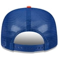 thumbnail image 4 of Men's New Era White/Orange New York Mets Team Foam Front A-Frame Trucker 9FIFTY Snapback Hat, 4 of 6