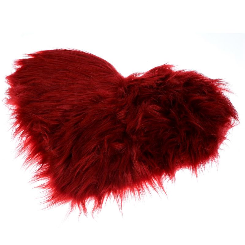 Yaoping Soft Fluffy Heart Shape Rug for Bedroom, Fuzzy Carpet for