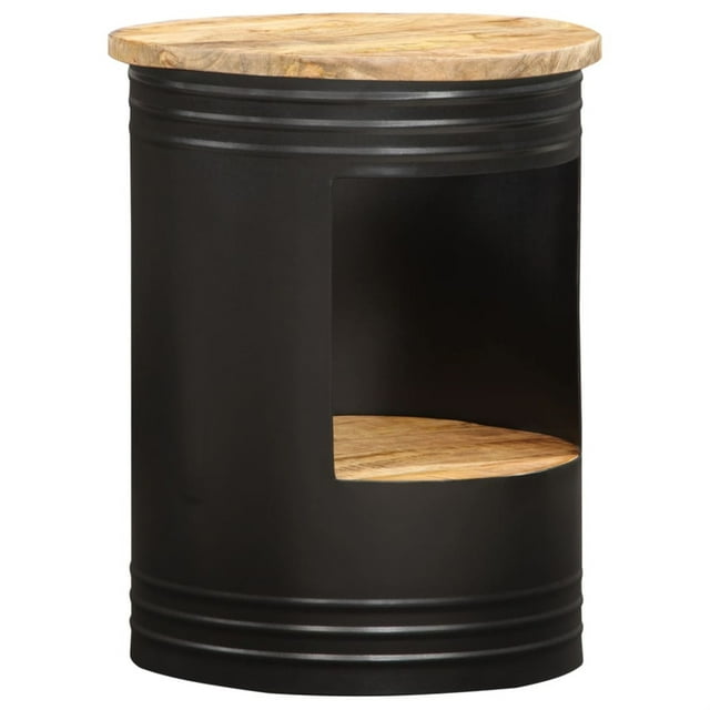 vidaXL Table Basse en Forme de Bol avec Base en Acier Bois Massif Recyclé