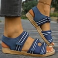 thumbnail image 4 of Xucatan Women's Sporty Adjustable Strap Sandals, Breathable Open Toe Flat Slides with Hook and Loop Closure, Three Strap Casual Beach Shoes, Versatile Summer Outdoor Footwear Gift, 4 of 8