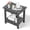Grey, variant on SERWALL HDPE Shower Bench for Inside Shower, Waterproof Shower Stool with Handles- Black