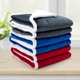 thumbnail image 2 of Costway 50" x 60"Electric Heated Blanket Throw Reversible Flannel & Sherpa Blanket Red, 2 of 10